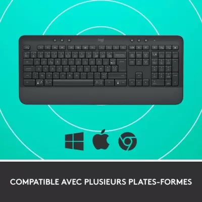 Clavier Logitech Signature K650, Clavier sans fil Ergonomique Entier a