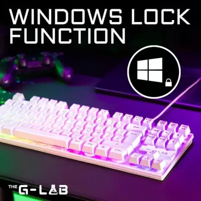 Clavier Gamer - The G-Lab - KEYZ CAESIUM TKL - RGB - Filaire - 100% Pe