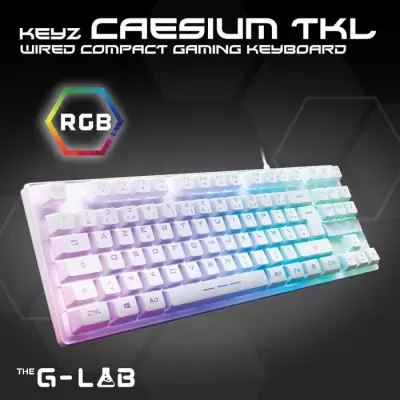 Clavier Gamer - The G-Lab - KEYZ CAESIUM TKL - RGB - Filaire - 100% Pe