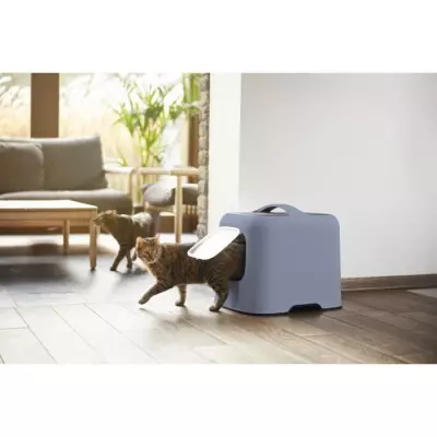 ROTHO - Maison toilette pour chat 51 x 39 x 40 cm - Bac a litiere - Bl