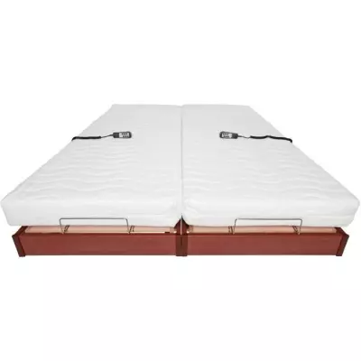 Ensemble relaxation matelas + sommiers électriques 2x90x200 - Mousse