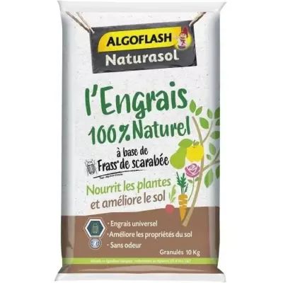 Engrais 100% Naturel Complet a base de Fass de Scarabée - ALGOFLASH N