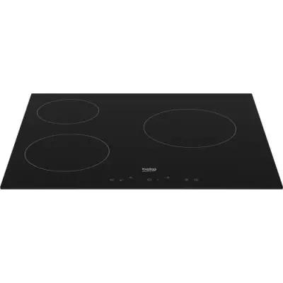 Table de cuisson vitrocéramique - BEKO - 3 foyers - 60 cm - HIC63400