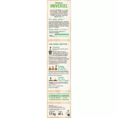 Premium Vilmorin Universal Soil - 40 L: Potting Soil, Earth, Sand