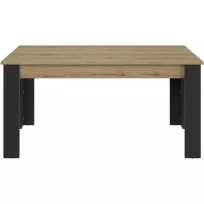 Table a manger extensible - GAMI - TRUST - Chene / Noir - 8 personnes