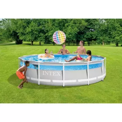 Piscine tubulaire Prism avec fenetre - Intex