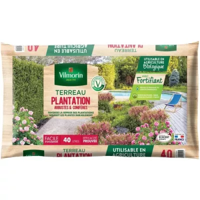 Terreau plantations haies VILMORIN - 40 L pour des haies luxuriantes