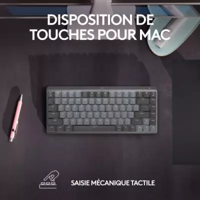 Clavier - Sans fil - Logitech - MX Mechanical Mini - Pour Mac - Gris s