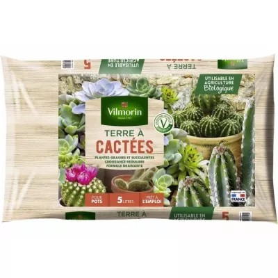 Terre à cactées - VILMORIN - 5 L, pour des plantes épanouies