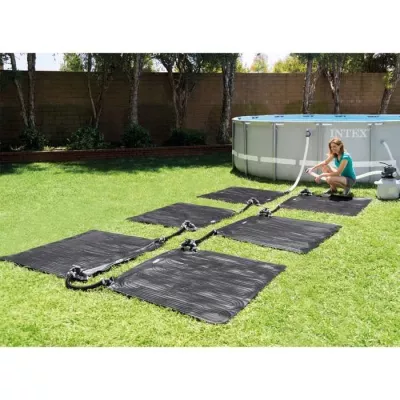 Intex Tapis solaire chauffant PVC 1,2x1,2 m Noir 28685 91056