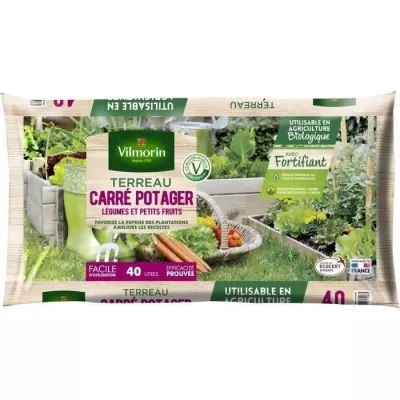 Vilmorin Square Potager 40 L: Eco-Friendly French-Made Soil