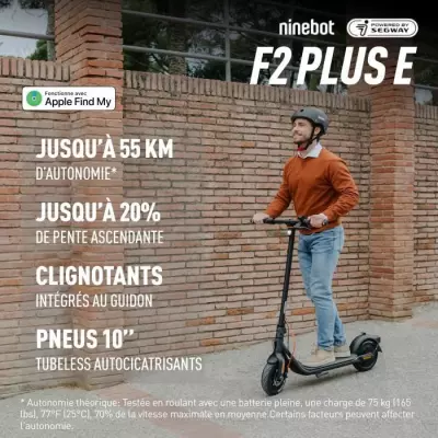 Trottinette électrique Ninebot F2 Plus E powered by Segway