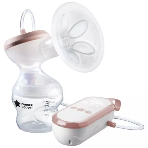 TOMMEE TIPPEE, Tire-lait électrique made for me, rechargeable par USB, silencieux et transportable, biberon inclus