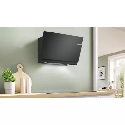 Hotte murale inclinée en verre BOSCH SER6 DWK81AN60 Noir - Home Conne