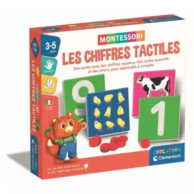 Montessori - Clementoni - Les chiffres tactiles - Jeu éducatif appren