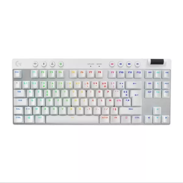 Clavier Logitech G PRO X TKL LIGHTSPEED Sans fil - Blanc