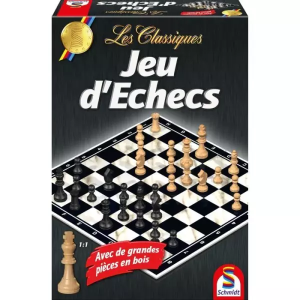 Les Classiques - Jeu d'échecs - SCHMIDT SPIELE - Affrontez-vous dans des parties passionnantes d'échecs avec ce coffret classi