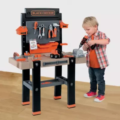 Smoby - Etabli bricolo Ultimate Black and Decker - Bruits réalistes -