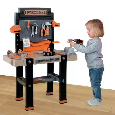 Smoby - Etabli bricolo Ultimate Black and Decker - Bruits réalistes -