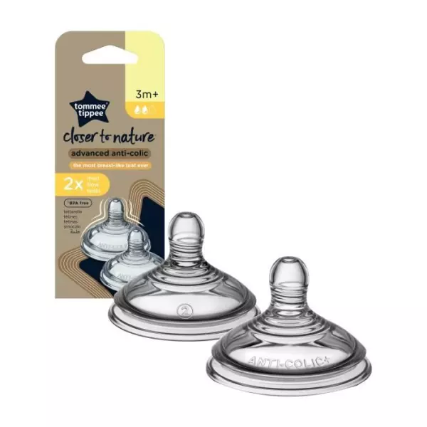 Tétines a débit moyen anti-colique avancé - TOMMEE TIPPEE - Lot de 2