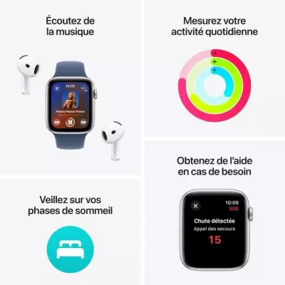 Apple Watch SE GPS - 40mm - Boîtier Midnight Aluminium - Bracelet Mid