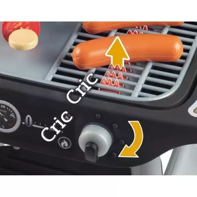 Smoby - BBQ Grill - Barbecue pour enfant - 18 accessoires - Fonctions