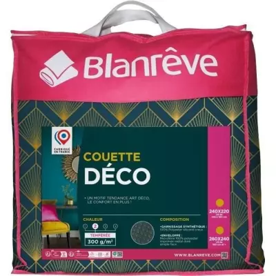 BLANREVE Couette tempérée 300gr/m² - 240x260 cm -100% Polyester - 2