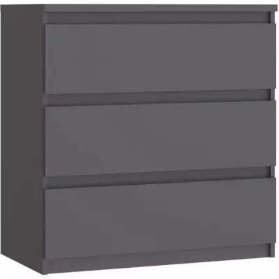 Commode - CHELSEA - 3 tiroirs - Anthracite - 77,2 x 42,2 x 79,9 cm