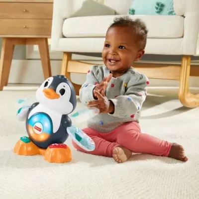 Fisher-Price - Valentin le Pingouin Linkimals - Jouet d'éveil bébé