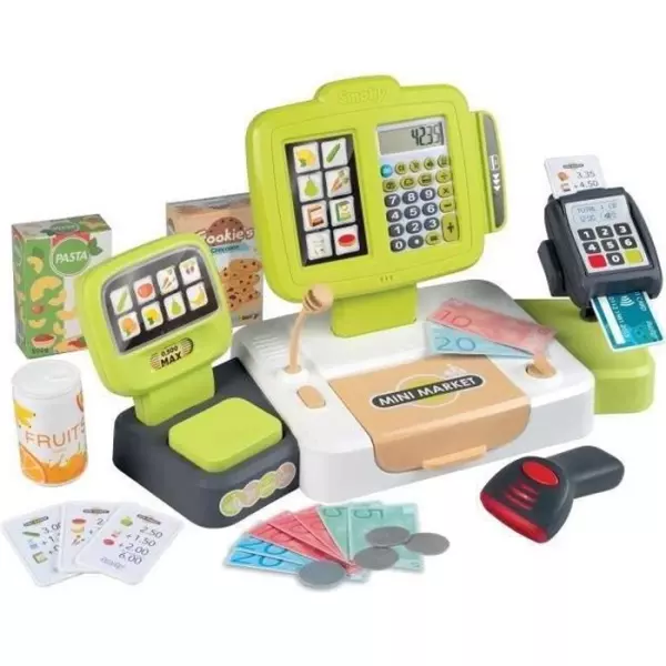 Smoby grande caisse enregistreuse - 30 accessoires inclus - des 3 ans