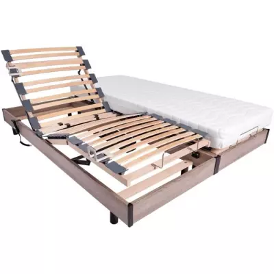 Ensemble relaxation matelas + sommiers électriques 2x80x200 - Mousse