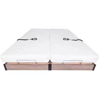 Ensemble relaxation matelas + sommiers électriques 2x80x200 - Mousse