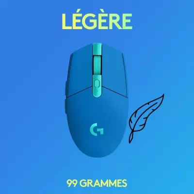 Souris Gamer - Sans fil - Logitech G - G305 Lightspeed - Autonomie 250