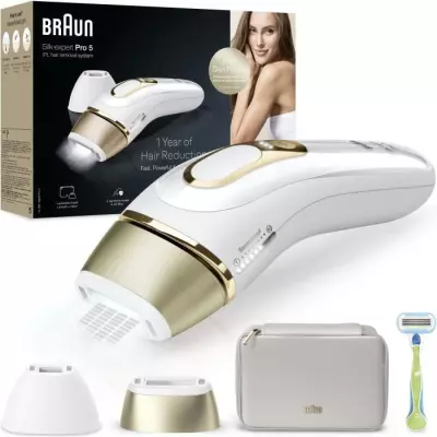 Épilateur a Lumiere Pulsée - BRAUN - Silk·expert Pro 5 - Épilation