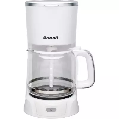 Cafetiere électrique - BRANDT - CAF1318S - Blanc et Silver - 1,8 L -