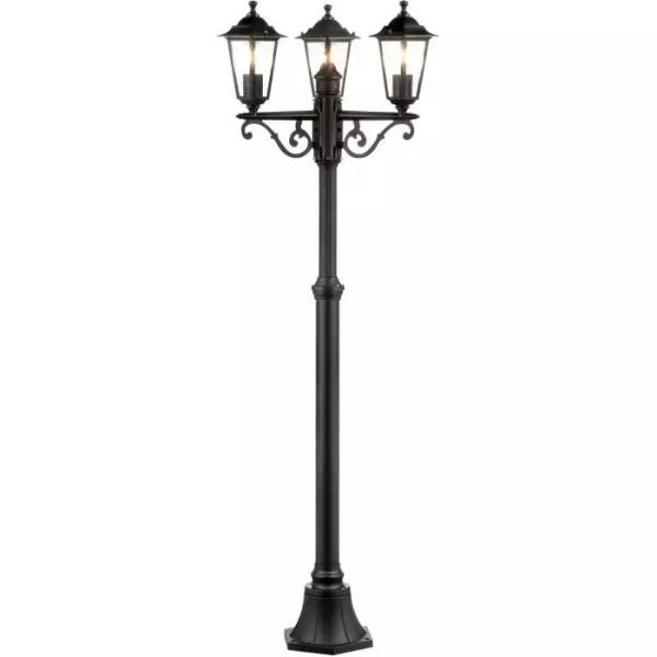 Lampadaire extérieur 3L CARLEEN - BRILLIANT - noir - métal/verre - 200x61cm - IP44