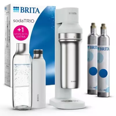 Machine a eau pétillante BRITA sodaTRIO blanche