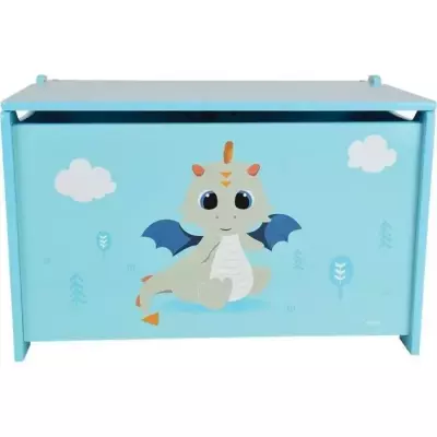 Coffre a jouets en bois LEON LE DRAGON - FUN HOUSE - ± 40 x 58 x 36 c