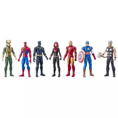 Maxi Pack Avengers 7 figurines de 30 cm, 5 accessoires, Marvel Avenger