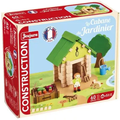 La Cabane du Jardinier 60 Pieces - JEUJURA - Jeu de Construction en Bo