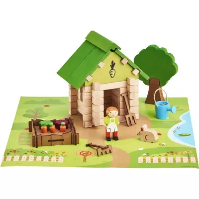 La Cabane du Jardinier 60 Pieces - JEUJURA - Jeu de Construction en Bo