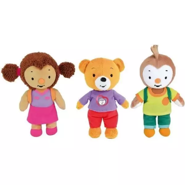 T'CHOUPI Lot de 3 peluches Lalou, Pilou et T'choupi +/- 19 cm