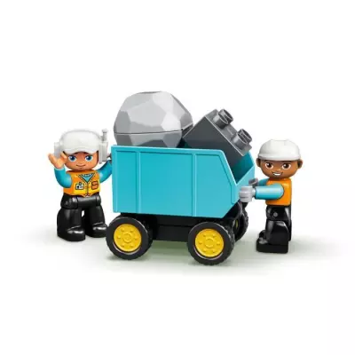 LEGO 10931 DUPLO Le Camion Et La Pelleteuse, Engin de chantier Jouet P