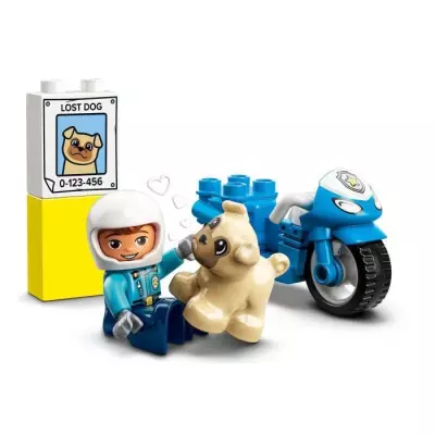 LEGO 10967 DUPLO La Moto De Police, Jouet Pour les Enfants de 2 Ans et