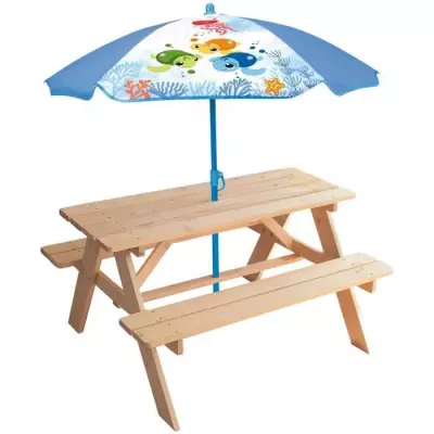 Mobilier de jardin - FUN HOUSE - Table pique-nique en bois Ma Petite C