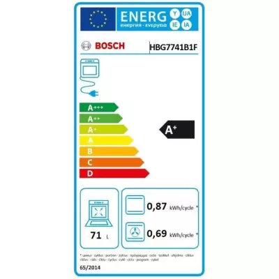 Four pyrolyse - BOSCH SERIE 8 HBG7741B1F - 71L - Home Connect - CookAs