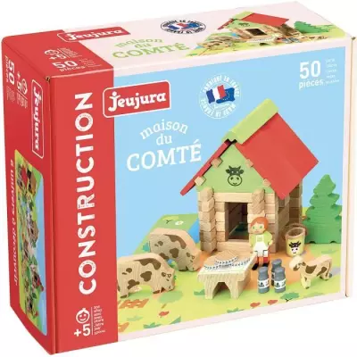 Jeu de construction en bois - JEUJURA - La Maison du Comte - 50 pieces