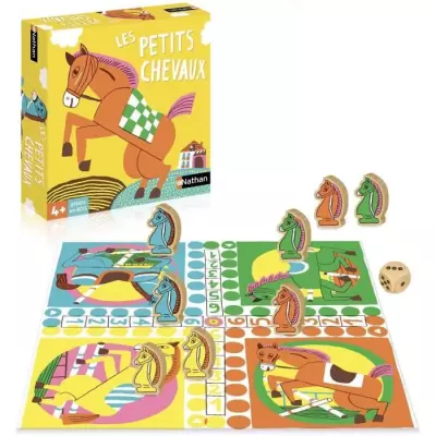 Jeu de société - NATHAN - Jeu des petits chevaux - Grand classique,