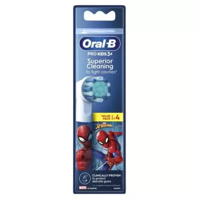 Oral-B Pro Kids Brossettes Spiderman/Reine des Neiges, Pack De 4 Unit