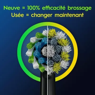 Brossette ORAL-B - Cross Action - pour brosse a dent électrique - pac